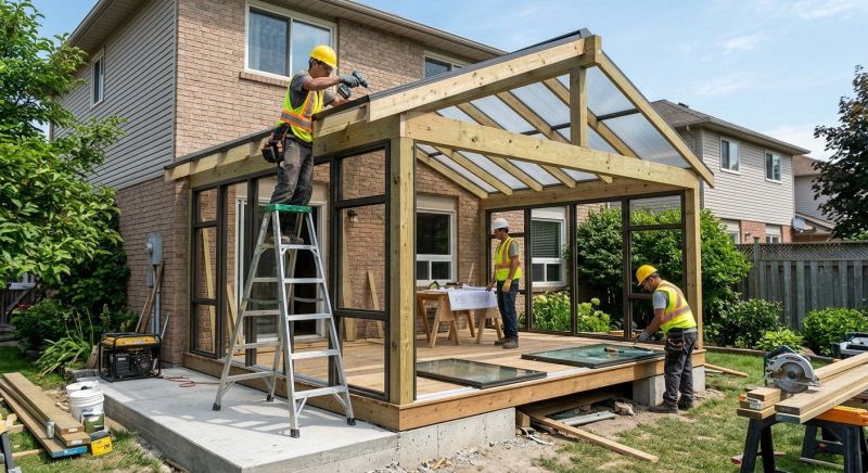 Sunroom Addition Construction in Charlotte, NC